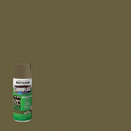 Rust-Oleum Camouflage 2X Ultra Cover 12 Oz. Flat Spray Paint, Army Green 279176